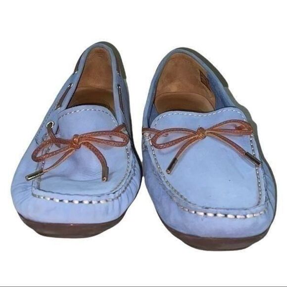 Wirth || Blue Brazilian Leather slip on Moccasins || 6 - Picture 5 of 12